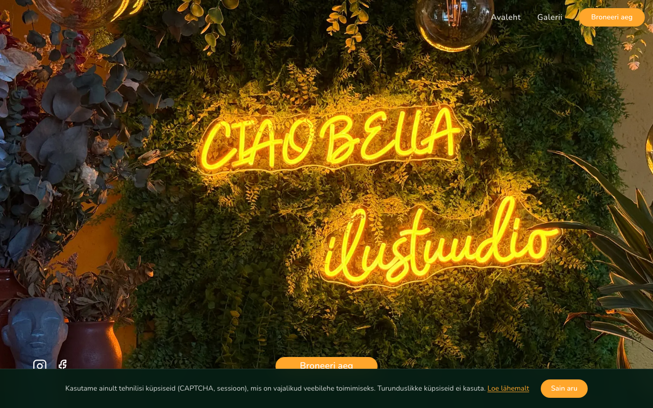 Ciao Bella Ilustuudio veebileht