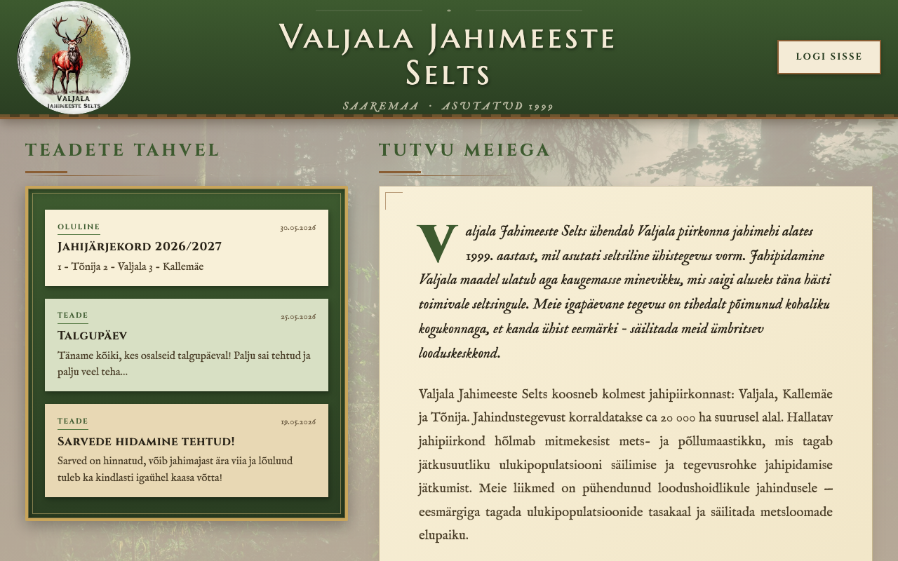 Valjala Jahimeesteselts veebileht